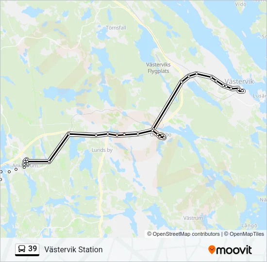 39 Bus Line Map
