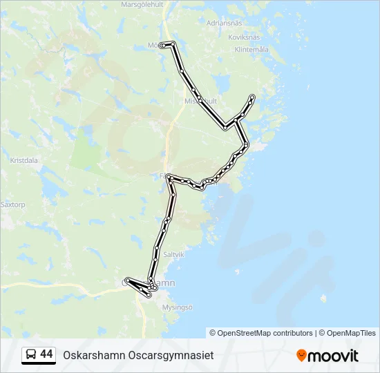 44 Bus Line Map