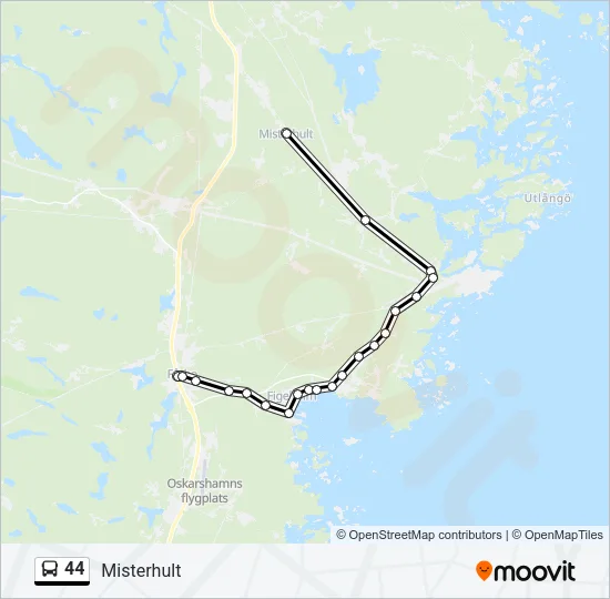 44 Bus Line Map