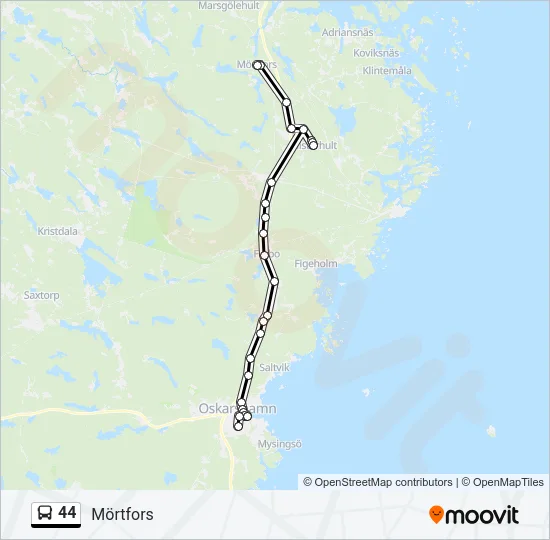 44 Bus Line Map