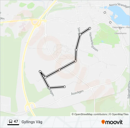 47 Bus Line Map