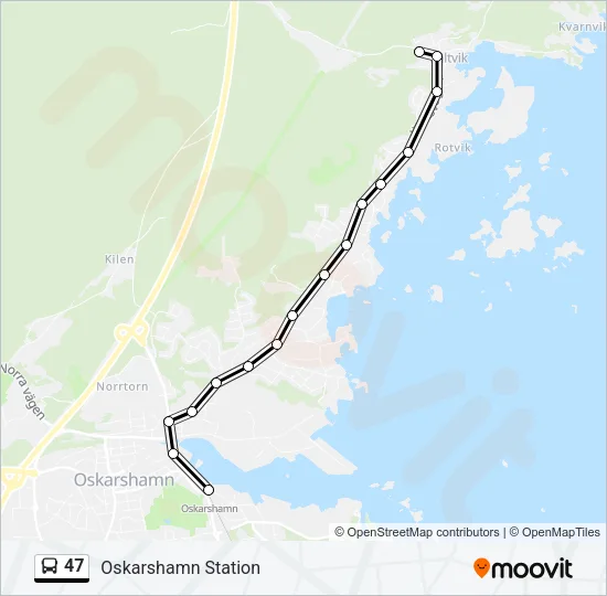 47 Bus Line Map