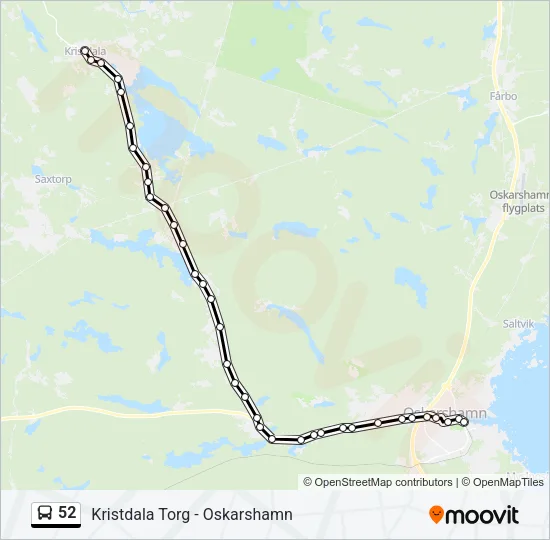 52 Bus Line Map