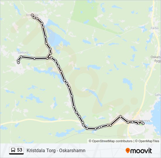 53 bus Line Map