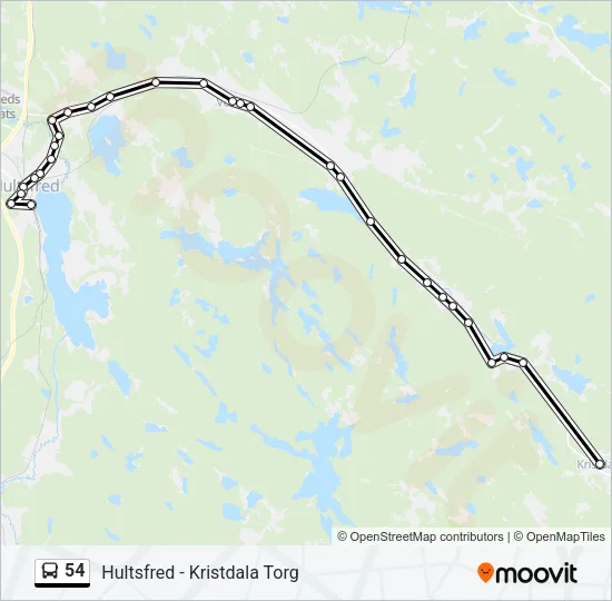 54 Bus Line Map