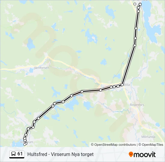 61 Bus Line Map
