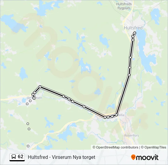 62 Bus Line Map