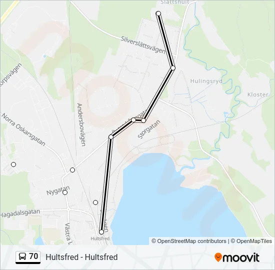 70 Bus Line Map