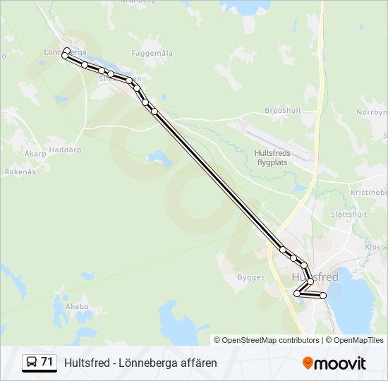 71 bus Line Map