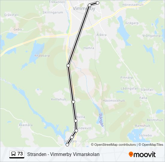 73 bus Line Map