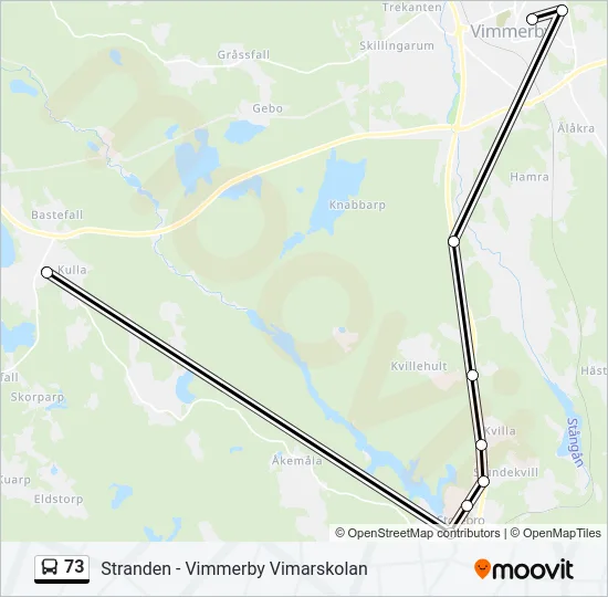 73 Bus Line Map