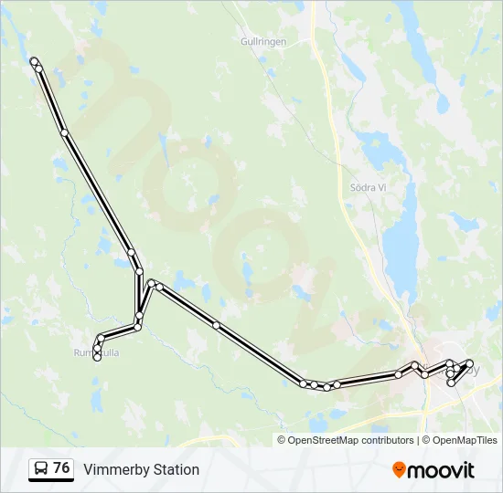 76 Bus Line Map