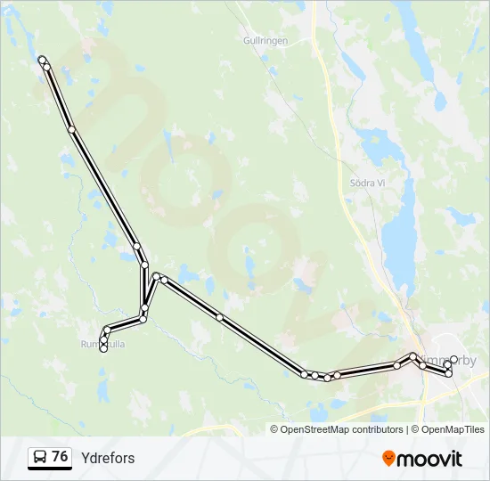 76 Bus Line Map