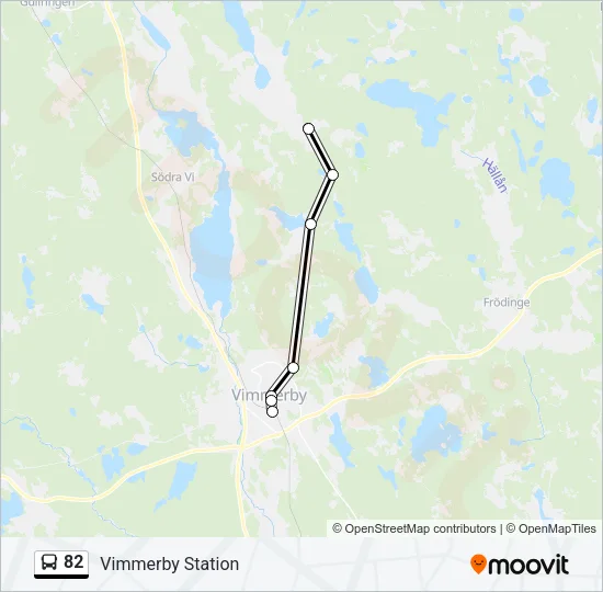 82 buss Linje karta