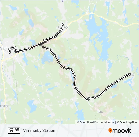 85 Bus Line Map