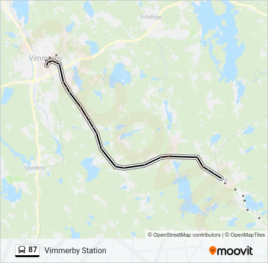 87 Bus Line Map