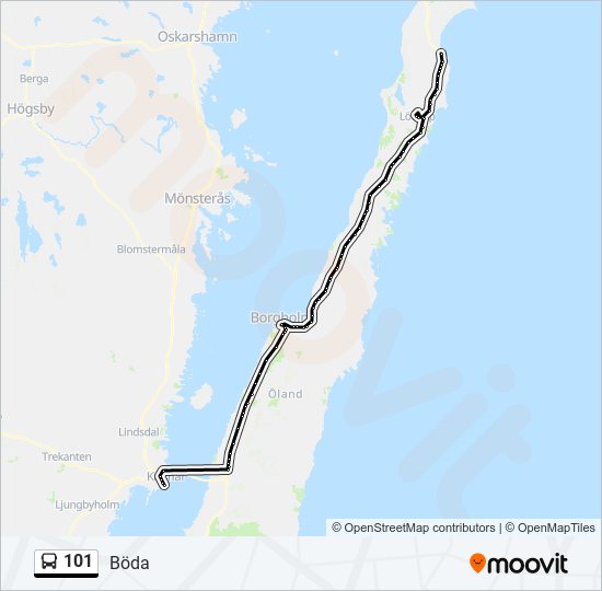 101 bus Line Map