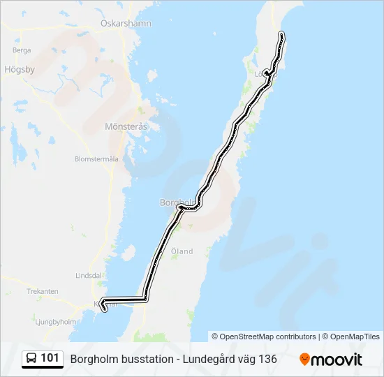 101 Bus Line Map