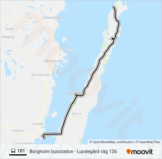 101 Bus Line Map