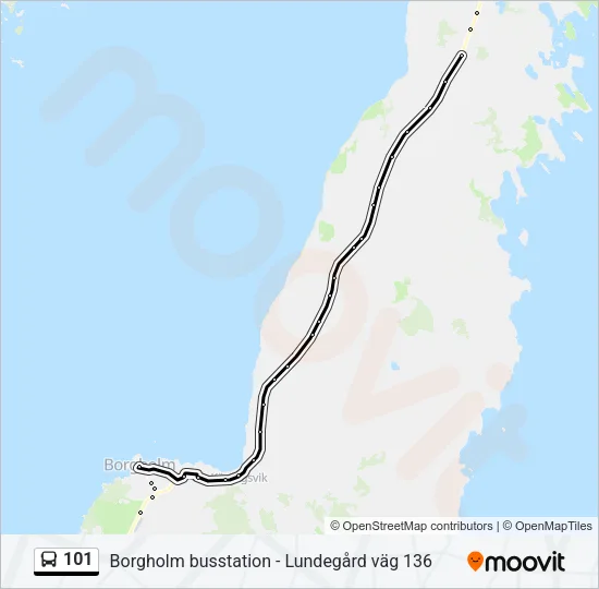 101 Bus Line Map