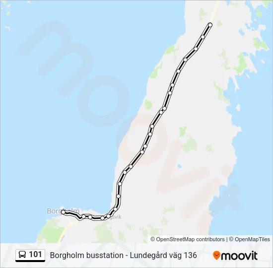 101 Bus Line Map
