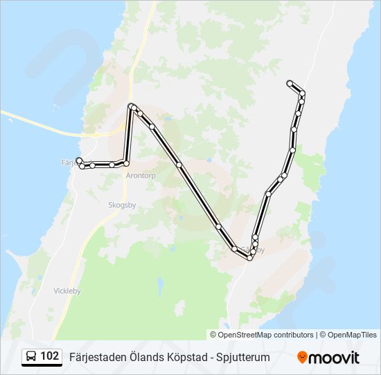 102 bus Line Map