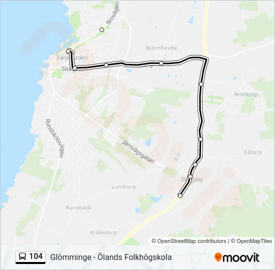 104 Bus Line Map