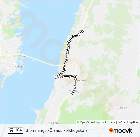 104 Bus Line Map