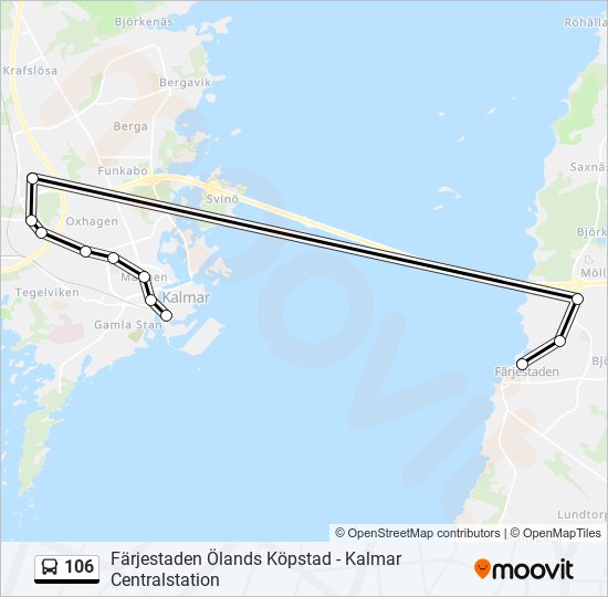 106 bus Line Map