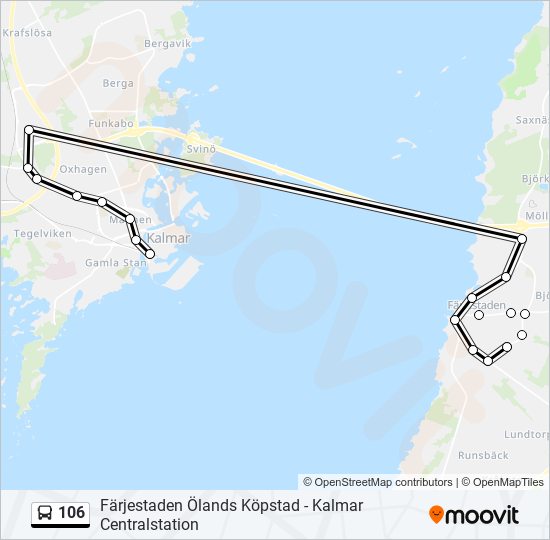 106 bus Line Map