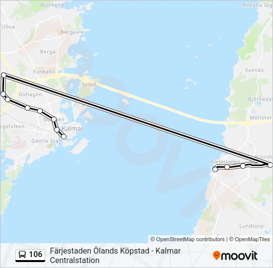 106 Bus Line Map