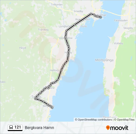 121 Bus Line Map
