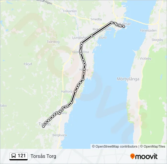 121 Bus Line Map