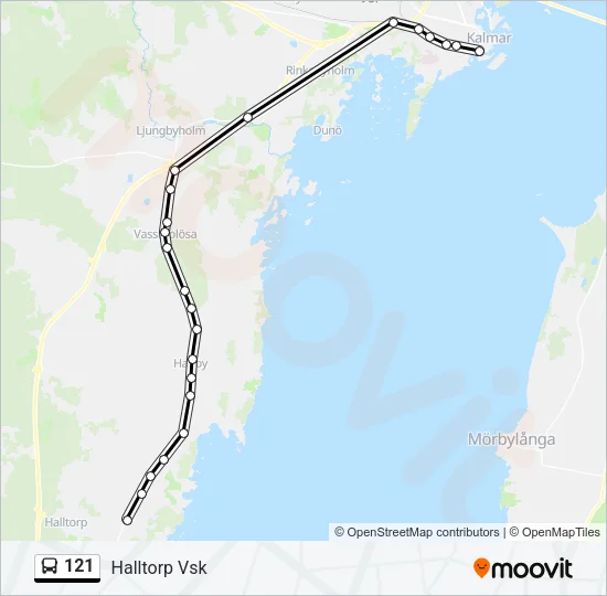 121 Bus Line Map