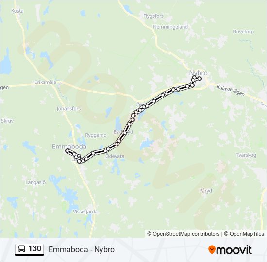 130 bus Line Map