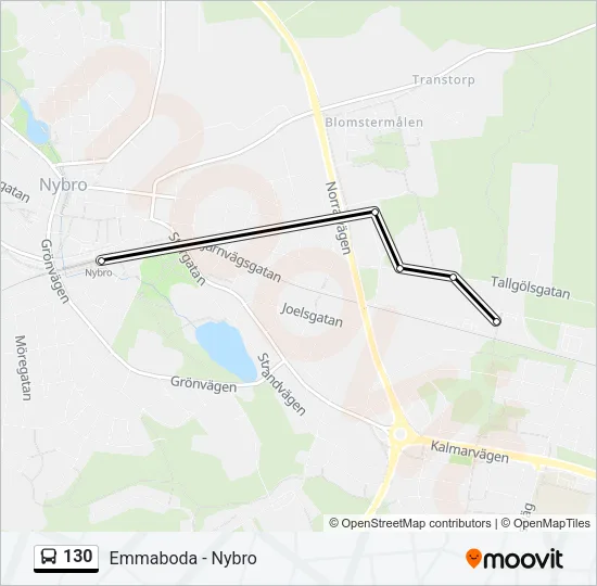 130 Bus Line Map