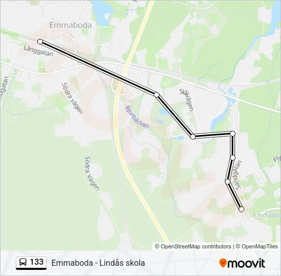 133 Bus Line Map