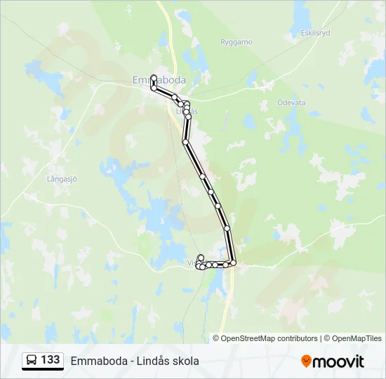133 Bus Line Map