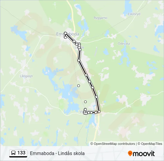 133 Bus Line Map