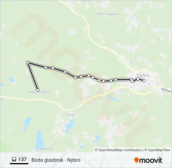137 Bus Line Map
