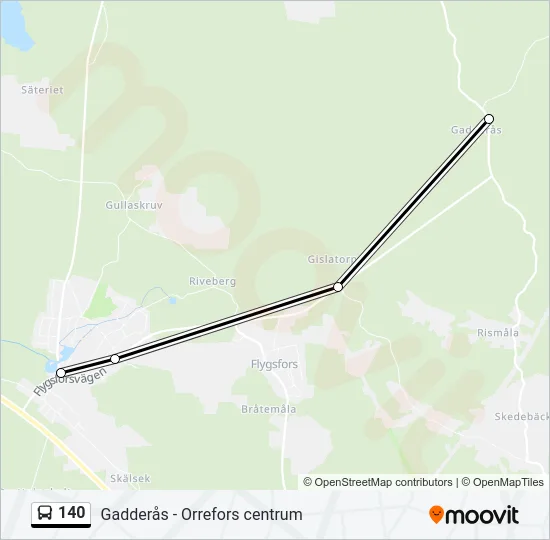 140 Bus Line Map