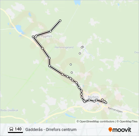 140 Bus Line Map