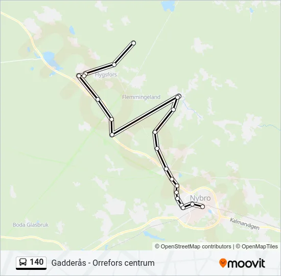 140 Bus Line Map