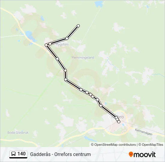140 Bus Line Map
