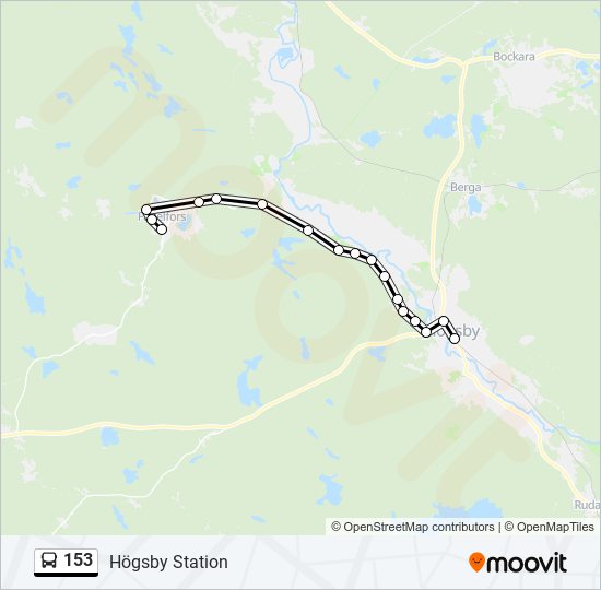 153 bus Line Map