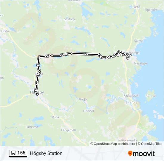 155 Bus Line Map