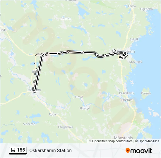 155 Bus Line Map