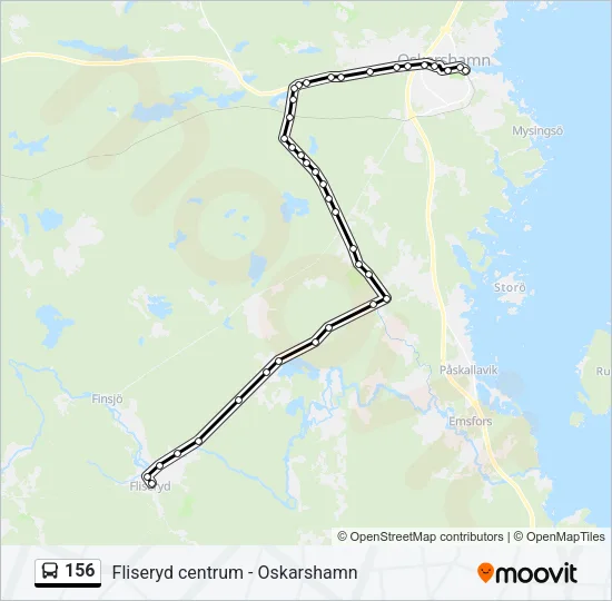 156 Bus Line Map