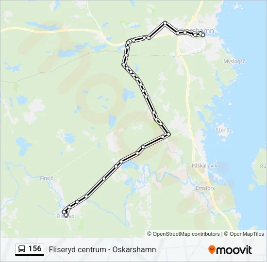 156 Bus Line Map