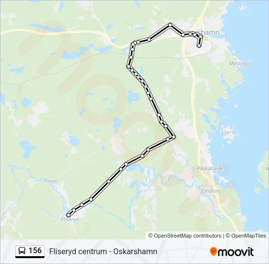 156 Bus Line Map